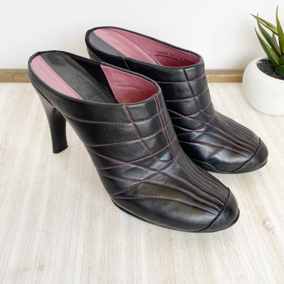 Cole Haan Shoes - ✖️SOLD✖️•COLE HAAN• Nike G Series Leather Heeled Mules